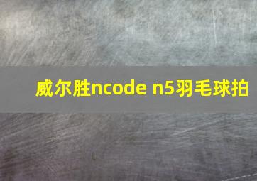 威尔胜ncode n5羽毛球拍